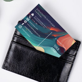 Cartão De Visita Moderno I Colorida Abstrato 1