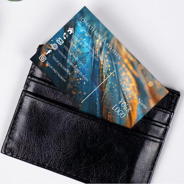 Cartão De Visita Moderno I Penas 1 (Criador carregado)