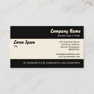 Cartão De Visita Moderno II (Cream Card)