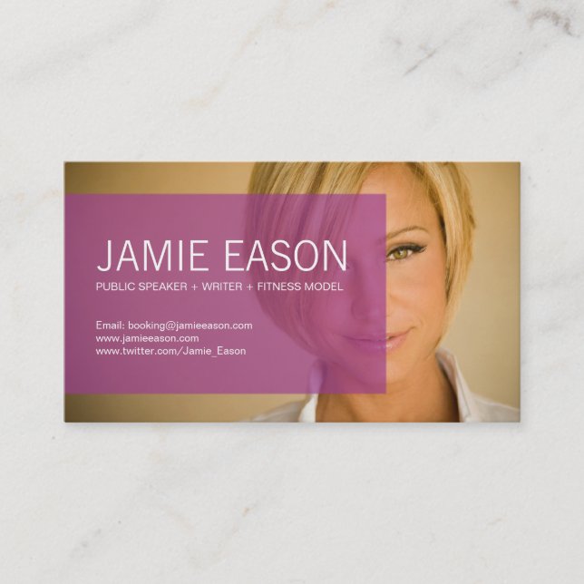 Cartão de visita moderno - Jamie Eason (Frente)