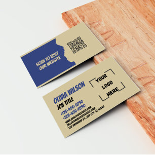 Cartão de Visita Moderno Mídia Social Código QR
