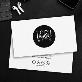Cartão De Visita moderno minimalista Adicione seu logotipo personal