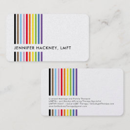 Cartão De Visita MODERNO MINIMALISTA colorido simples orgulho arco-