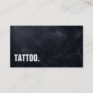 Cartão De Visita Moderno Minimalista de Tatuagem de Quadro Negro Pr