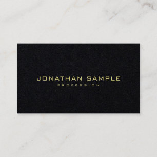Cartão De Visita Moderno minimalista elegante do texto Dourado