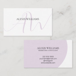 Cartão De Visita Moderno Minimalista Elegante Script Profissional