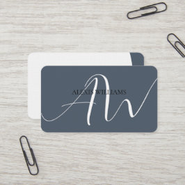 Cartão De Visita Moderno Minimalista Elegante Script Profissional