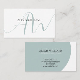 Cartão De Visita Moderno Minimalista Elegante Script Profissional