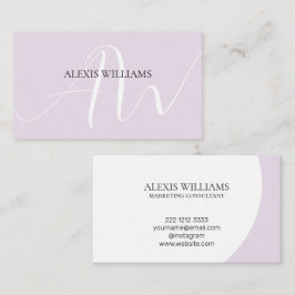 Cartão De Visita Moderno Minimalista Elegante Script Profissional