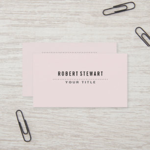 Cartão De Visita Moderno minimalista genérico rosa bebê