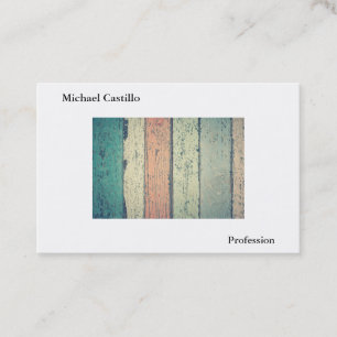 Cartão De Visita Moderno Minimalista Negro Mínimo de Madeira abstra