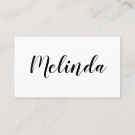 Cartão de visita moderno minimalista preto e