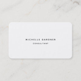 Cartão De Visita Moderno minimalista preto e branco simples