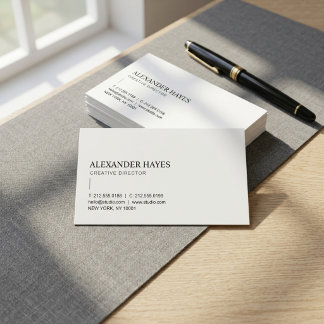 Cartão De Visita Moderno Minimalista Profissional Elegante Simples