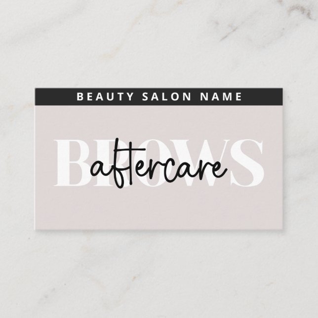 Cartão De Visita Moderno Ombre Brota Após Cuidados PMU Instruções d (Frente)