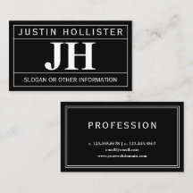 Moderno Ousado Profissional | Preto e Branco