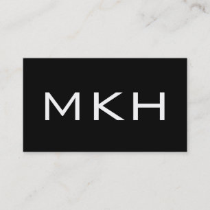 Cartão de visita moderno preto e branco