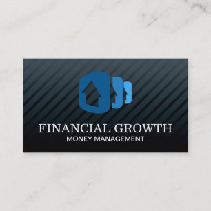 Cartão De Visita Moderno preto profissional  Casas Empilhadas