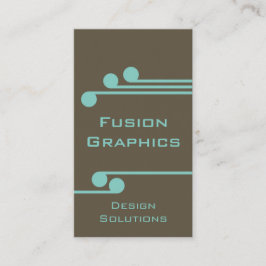 Cartão de visita moderno Pro, Brown e Turquoise