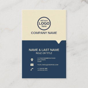 Cartão De Visita Moderno Profissional 2 cores adicione seu logotipo