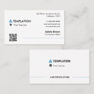 Cartão de visita moderno profissional do código de
