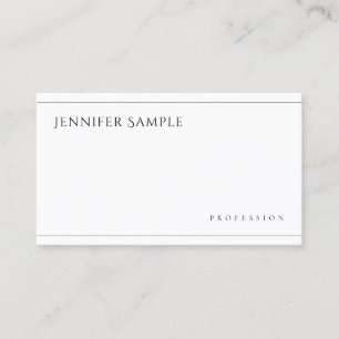 Cartão De Visita Moderno profissional minimalista e elegante