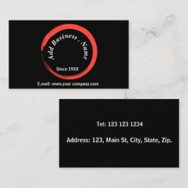 Cartão De Visita Moderno profissional preto personalizado