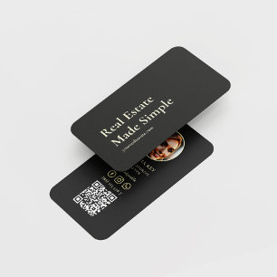 CARTÃO DE VISITA MODERNO REALTOR REAL ESTATE AGENT SLOGAN