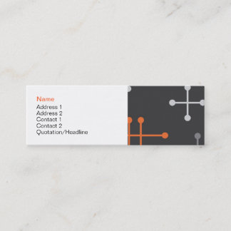 Cartão de visita moderno retro do teste padrão