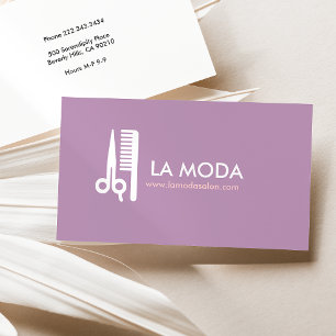 Cartão de visita moderno Salão de Cabelo/Lista