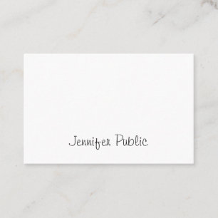 Cartão De Visita Moderno Script Manuscrito Tendencial Resfriado Ele