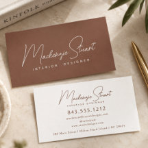 Moderno Script Minimalista Elegante Terracota