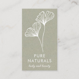 Cartão De Visita Moderno Simples Folha Botânica Verde Moderno Natur