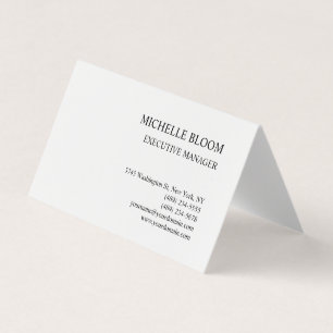 Cartão De Visita Moderno Simples Minimalista Branco