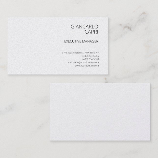 Cartão De Visita Moderno Simples Minimalista Simples (Frente/Verso)