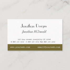 Cartão De Visita Moderno Simples Personalizado Clássico