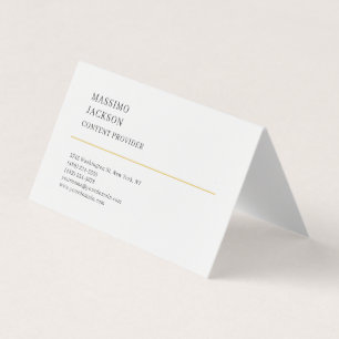 Cartão De Visita Moderno Simples Preto Branco Minimalista 