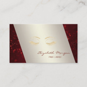 Cartão De Visita Moderno sofisticado Elegante, Bokeh, Lashes