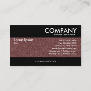 Cartão De Visita Moderno - textura gravada Brown