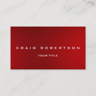 Cartão de visita moderno vermelho original do