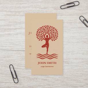 Cartão De Visita Moderno Yoga Elegante