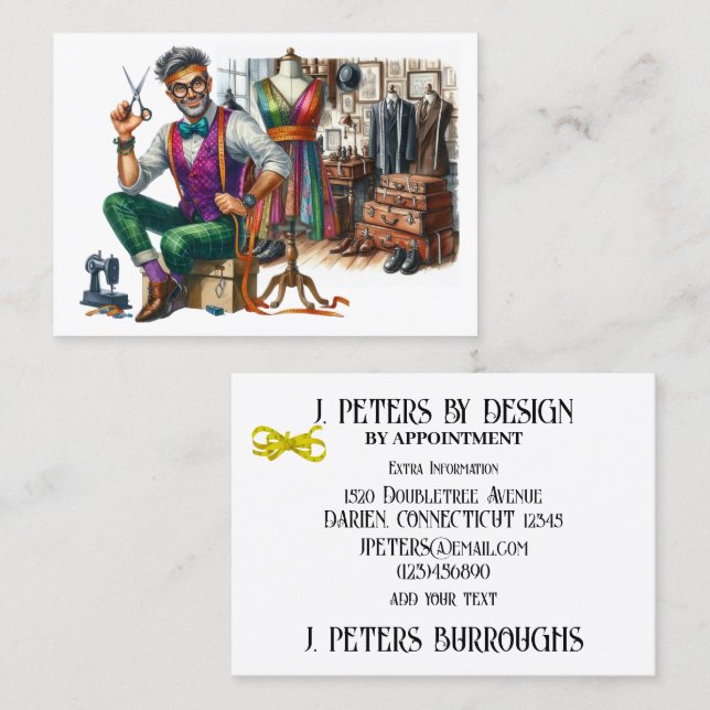 Cartão De Visita Modista de MODA  (Frente/Verso)