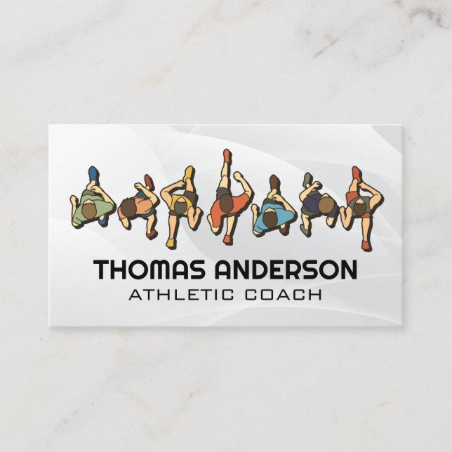 Cartão De Visita Modo de Exibição Superior dos Runners (Frente)