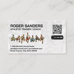 Cartão De Visita Modo de Exibição Superior dos Runners   Treinador