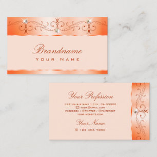 Cartão De Visita Moedas de Jovens Espumantes do Ornamentado de Luxe