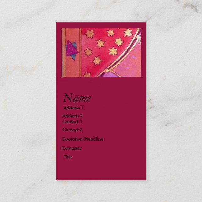 Cartão De Visita Mogen David (Frente)