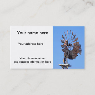 Cartão De Visita Moinho de vento 1