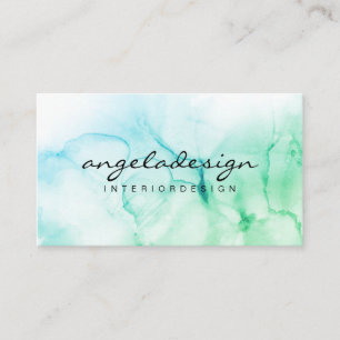 Cartão De Visita Mola Molhada Pintada À Mão Molhada Chapa De Mão Mo