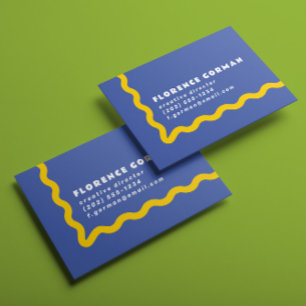 Cartão De Visita Moldura Amarelo violeta e ensolarada