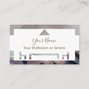 Cartão De Visita Moldura de madeira para design de interiores e mob